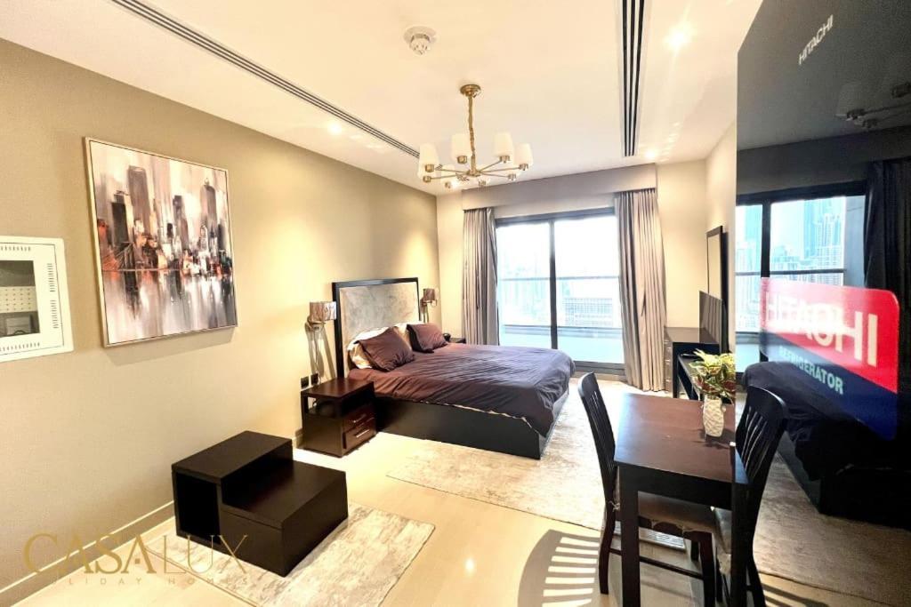 Lovely Big Studio W/ Burj Khalifa View In Downtown Dubaï Extérieur photo