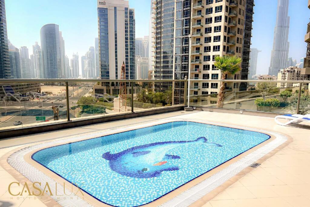 Lovely Big Studio W/ Burj Khalifa View In Downtown Dubaï Extérieur photo